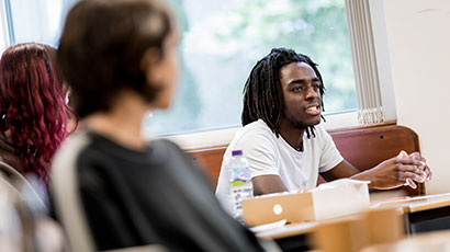 Student relaxing
