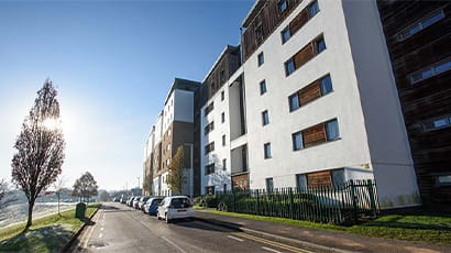 Student Village building on Frenchay Campus.
