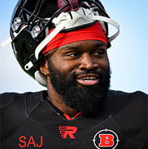 Portrait of KK a Performance Sport American Football athlete.