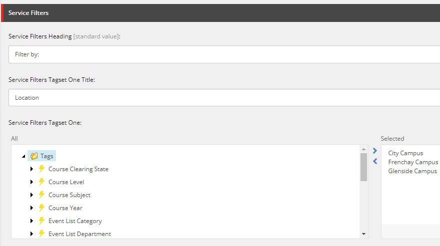 Service Filters one screenshot.